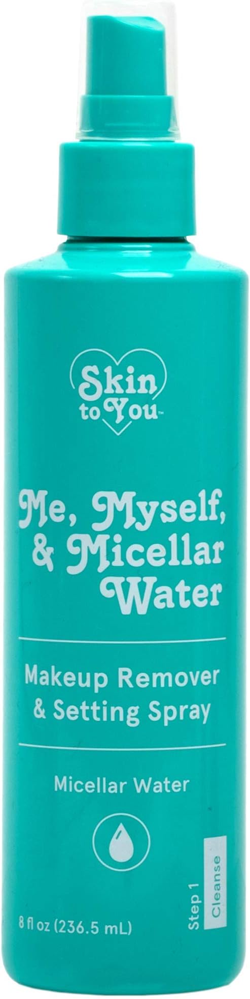 Me, Myself and Micellar Water | Daily Use Makeup Remover and Setting Spray | Gentle for Sensitive Skin | Anti Inflammatory, Kills Bacteria, Healing + Hydrating | Cruelty Free | 8oz