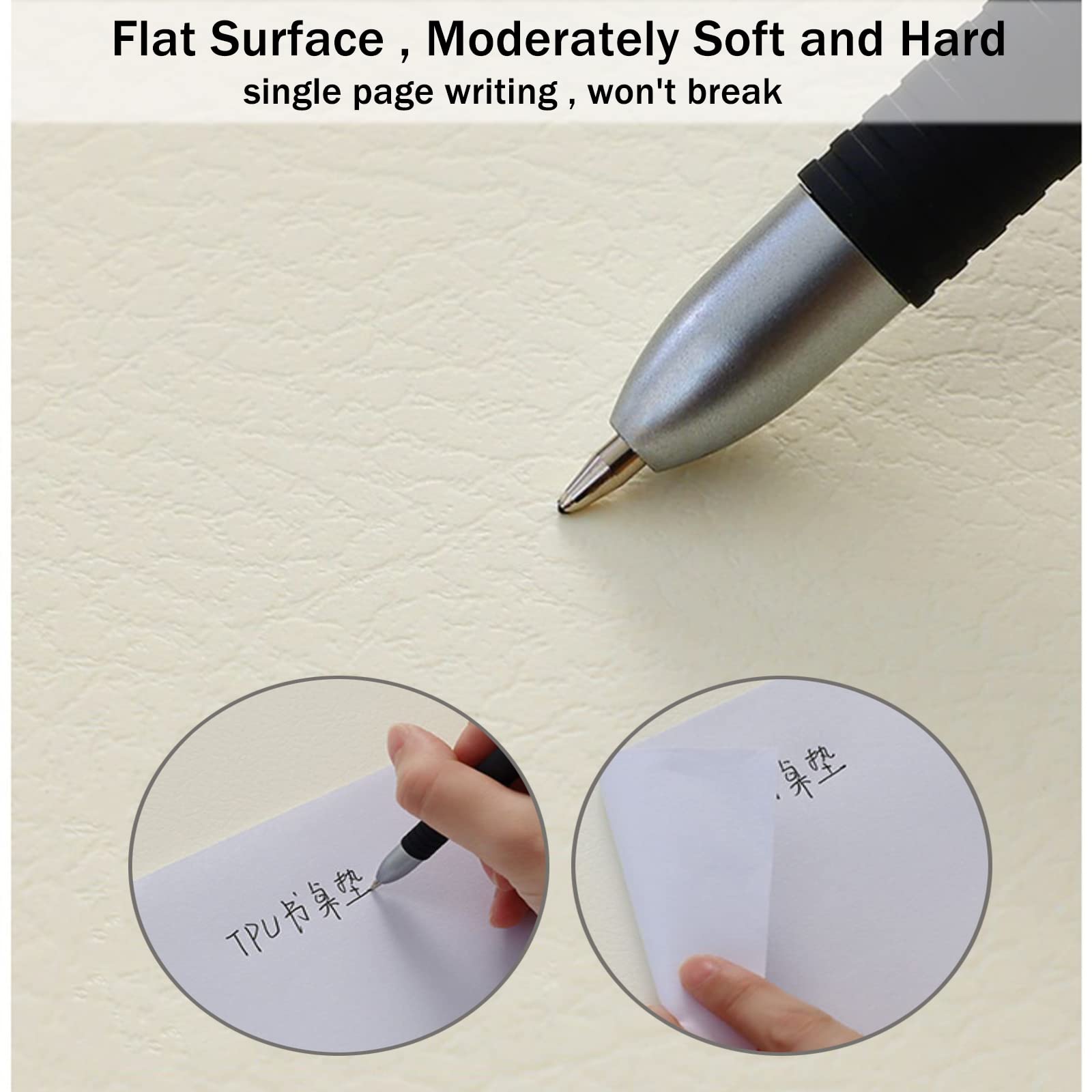 Tappetini da Scrivania Pelle, Sottomano da Scrivania in Ecopelle, Grande Tappetino per Mouse, Impermeabile Tappetino Scrivania da Ufficio, Tappetino Protezione da Tavolo(Size:50 * 120cm,Color:Bianco)