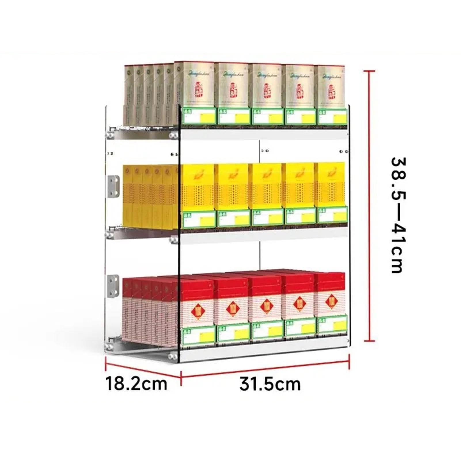Generico Espositore per Sigarette | Distributori Automatici di Tabacco | Vetrine per Negozi al Dettaglio | Comodi Ripiani per Negozi (31,5x18,2x38,5 cm) per un'efficace visibilità dei Prodotti