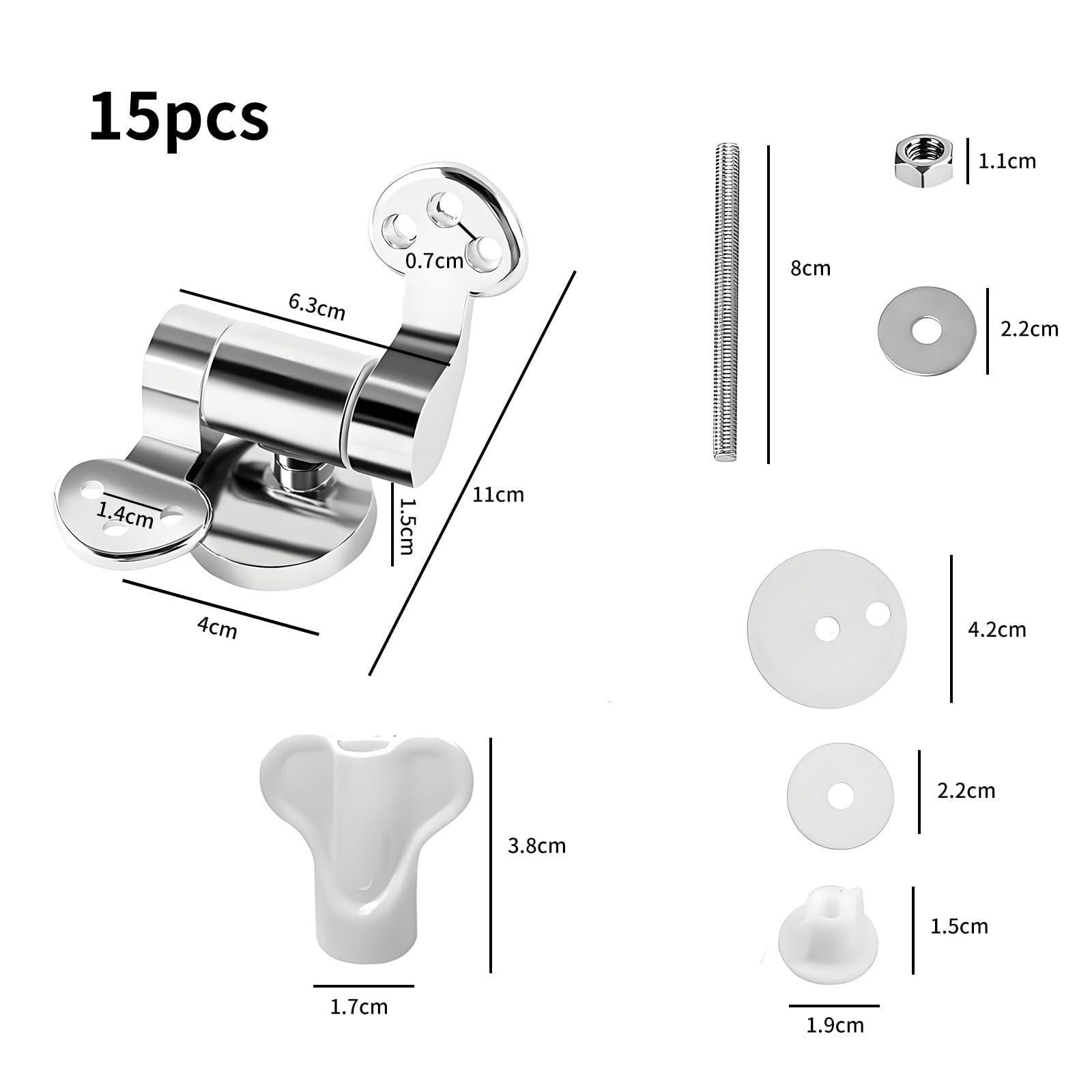 Oiieco Toilet Seat Hinges Replacement, Soft Close, Quick Release, Durable Zinc Alloy Fittings, Easy to Clean - Image 2