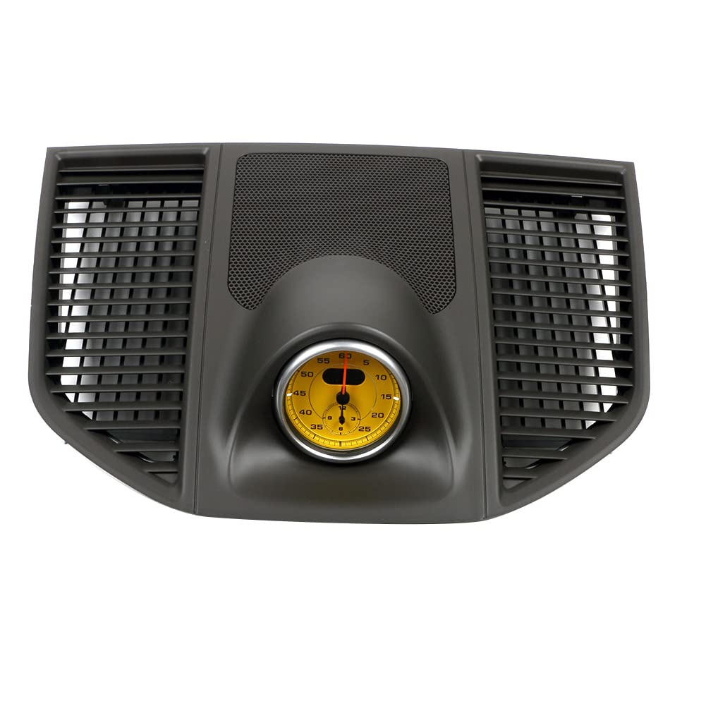 ihreesy Dashboard Clock Cover,ABS Upper Instrument Panel Set Center Dashboard Trim Clock Kit Car Accessories Fit for 2014-2021,Yellow