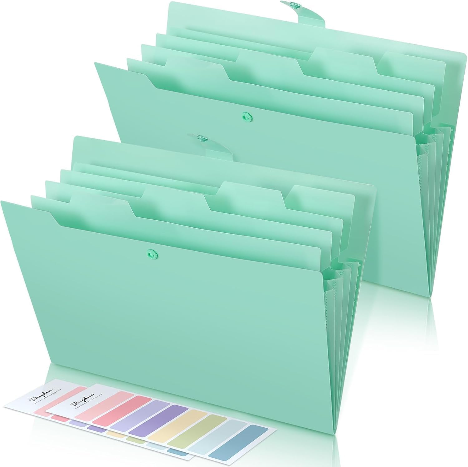 Trieur à Documents KONVINIT A4 - 5 Compartiments - Polypropylène Imperméable - Souple Et Léger - Pour Bureau Ou École