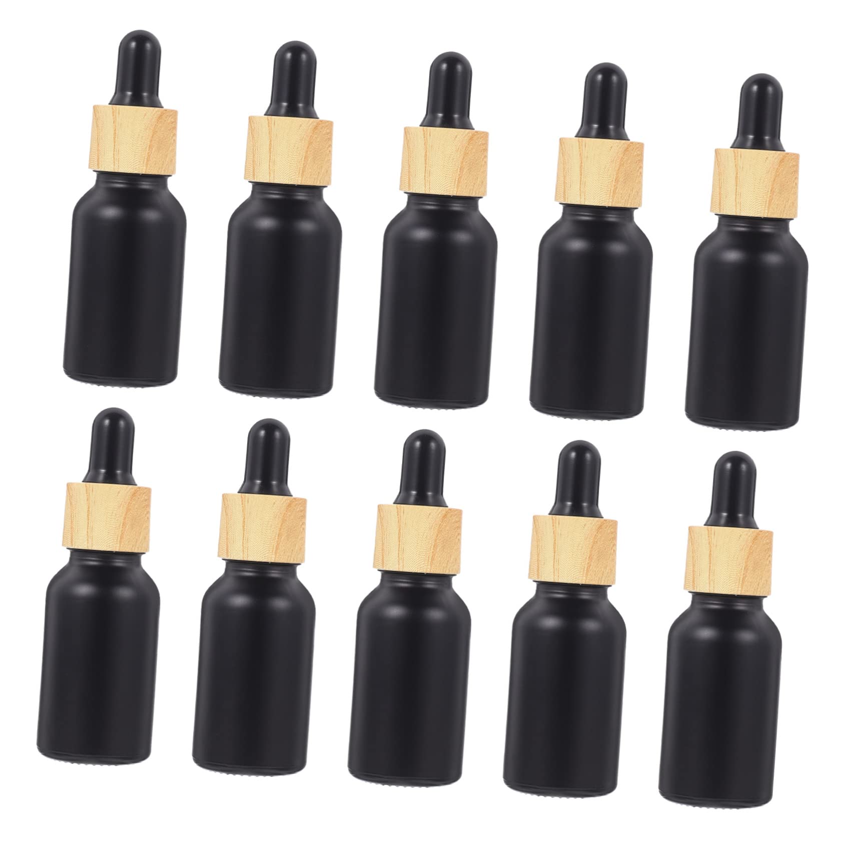 HONMEET Convenient Dropper Bottles 10pcs Essential Oil Glass Bottles Caps Portable for Household Travel