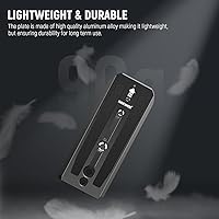 Vista 8 de Neewer 501PL - Placa de liberación rápida con cabezal fluido de trípode, placa de montaje de cámara con tornillos de 1/4 y 3/8 pulgadas, pin anti