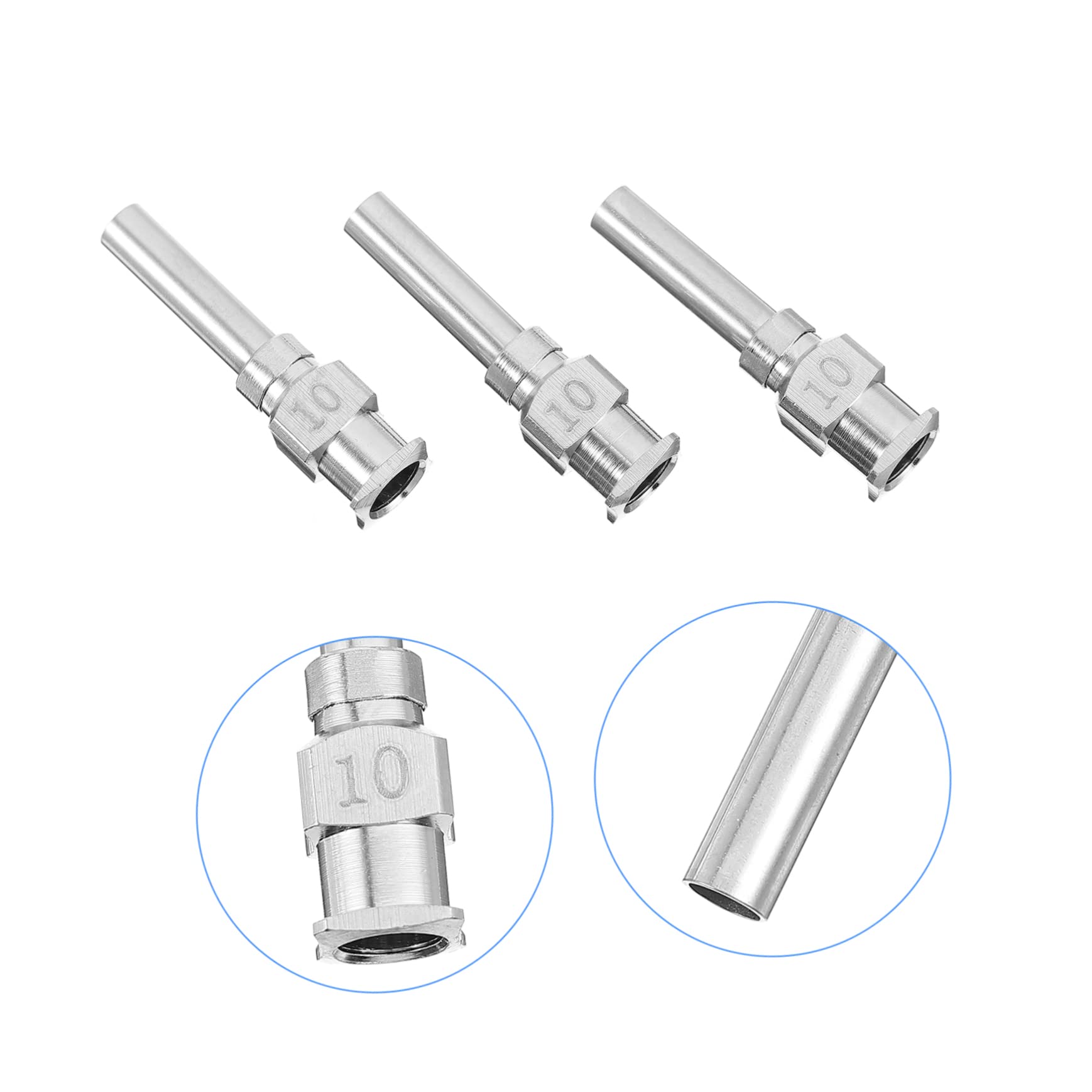 MUCKLILY 12pcs Gauge Tip Stainless Steel Needles Luer Lock Precision Glue Applicator Needles Dispensing Needle Set