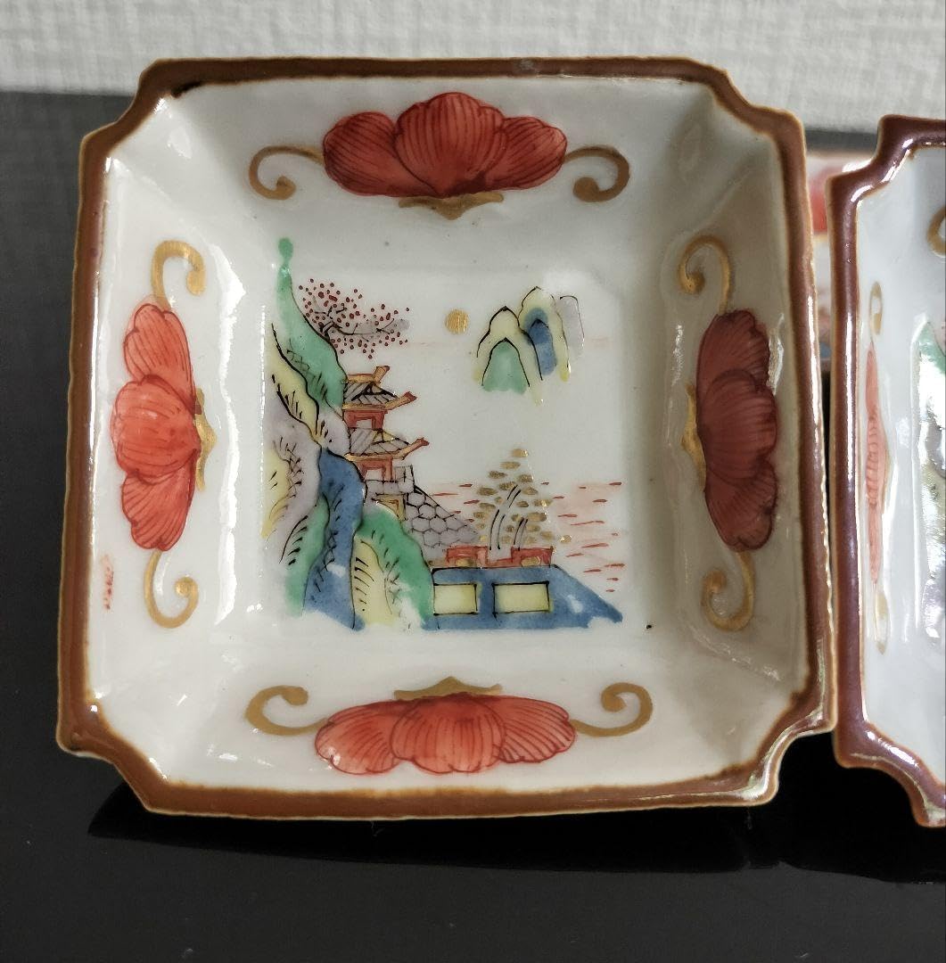 古代中国錦手小皿六枚 古代中国錦手小皿六枚 古代中国