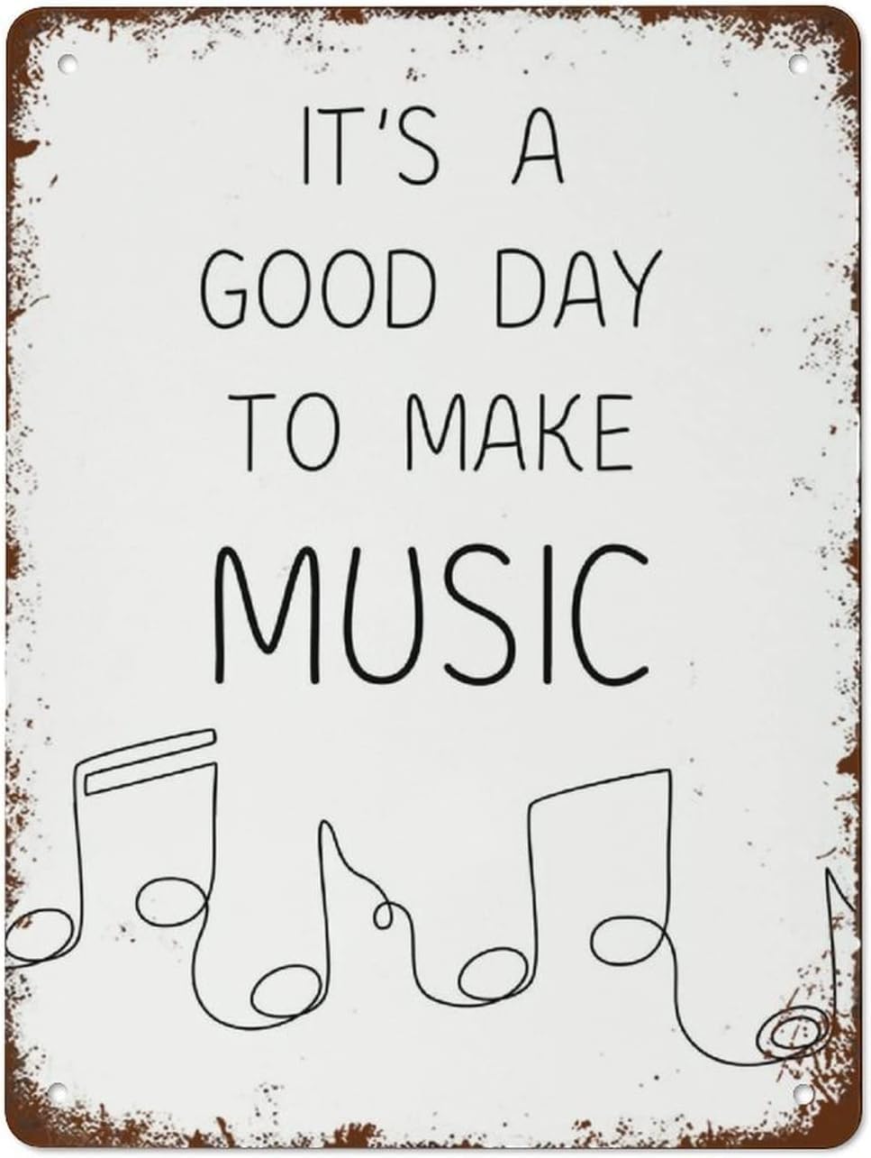 peiyeety Tin Sign Good Day to Make Funny Poster Vintage Metal Vintage Wall Decor Funny Wall Decor for Home Bar Pub Cafe Farm Room Metal Poster 8x12 Inch
