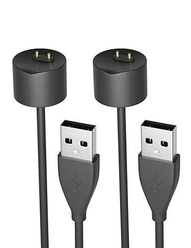 Miniatura 1 de Sinoacc Paquete de 2 cargadores compatibles con Xiaomi Band 7/Band 6/Band 5, cable de carga magnético USB para Amazfit Band 5 Fitness Tracker