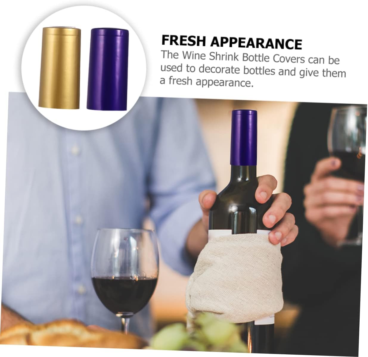 Luxshiny 4sets Wine Resealer Cruise Bottle Caps Wine Bottle Toppers Capsules Stopper 100pcs*4