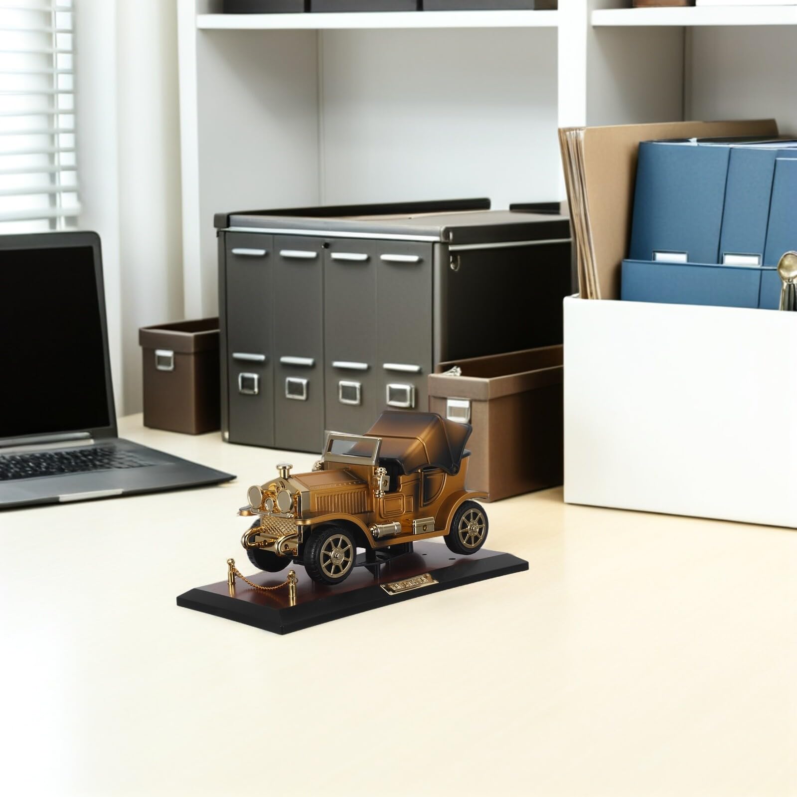 Caja de Música Melodía Clásica con Forma de Coche Clásico Vintage de Plástico y Coleccionable Adecuado para Oficinas y Cumpleaños