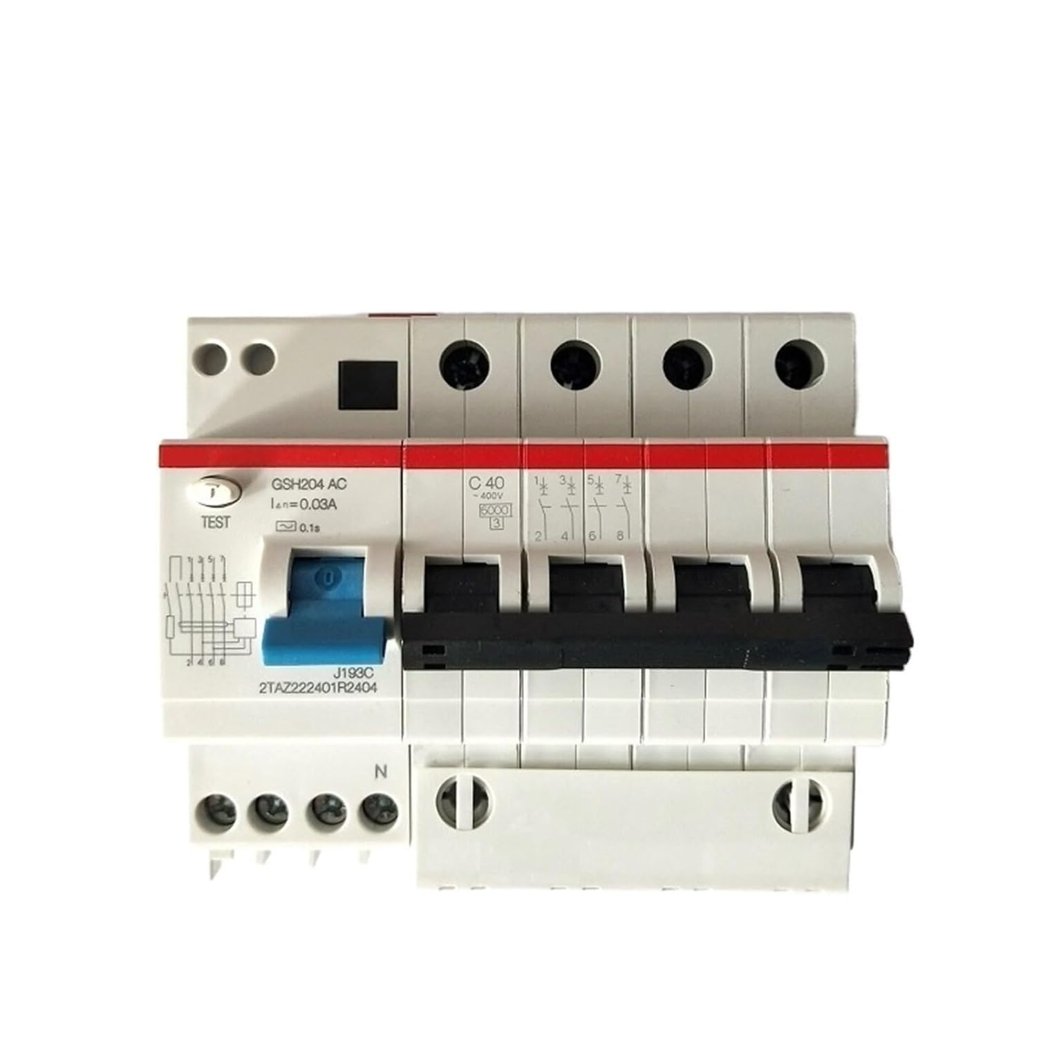 Disjoncteur GSH204 4P 40A pour rénovation installation triphasée