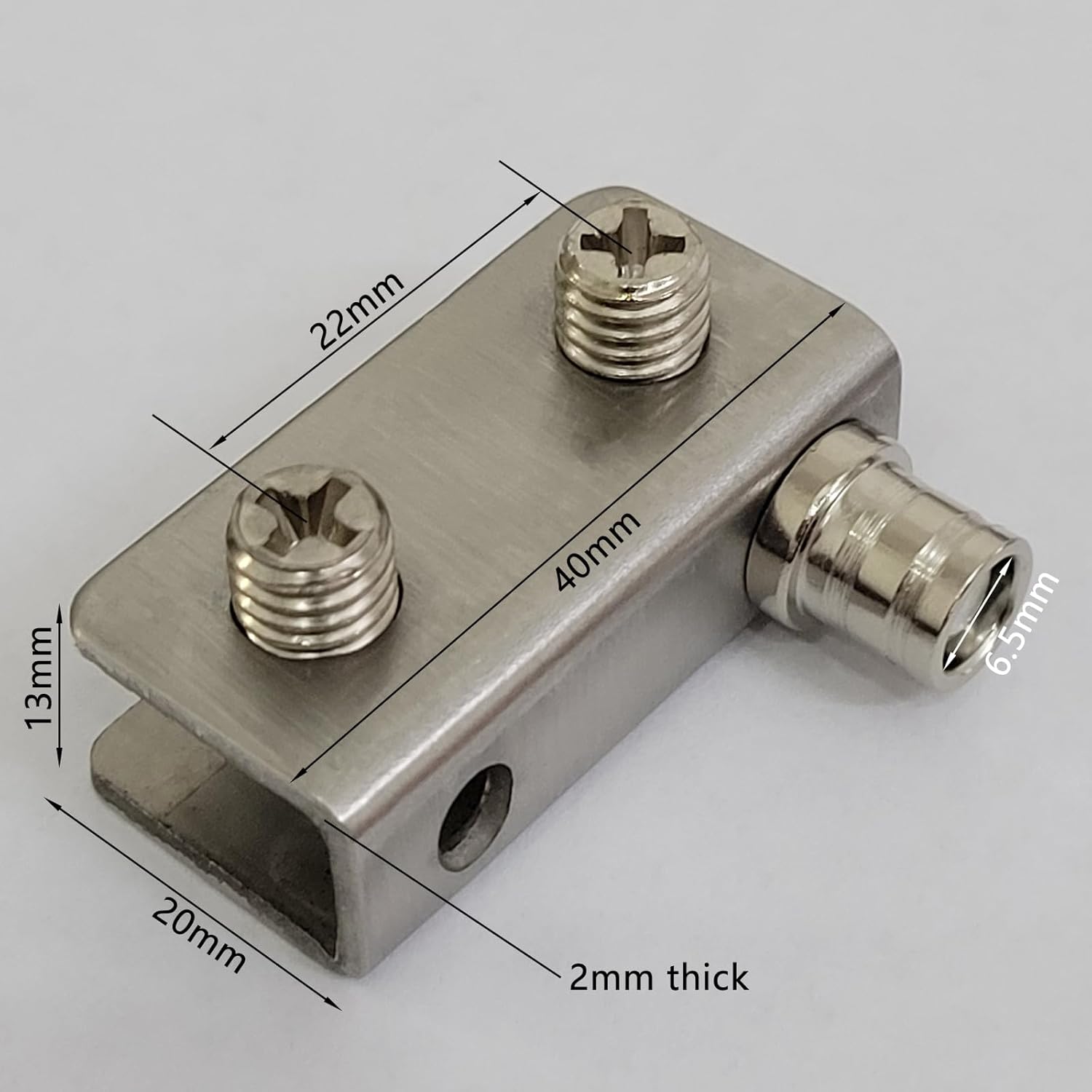 5 Pairs 10Pcs Glass Door Pivot Hinge Stainless Steel for Free Swinging Glass Doors, Fit for 0.2"-0.315" (5-8mm)