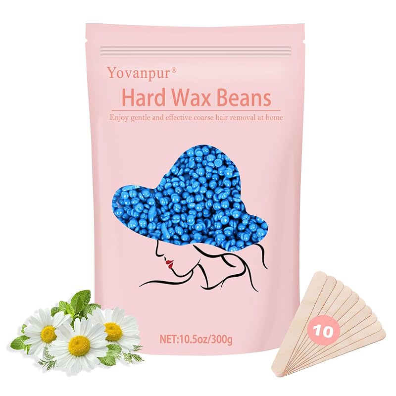 Cera depilatória em pérolas Yovanpur Wax beans, 300 g, azul