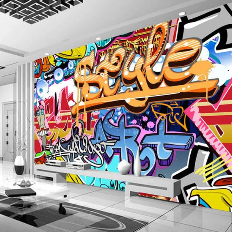 Papier peint mural 3D graffiti moderne salon grand format décoration chambre enfant 300x210