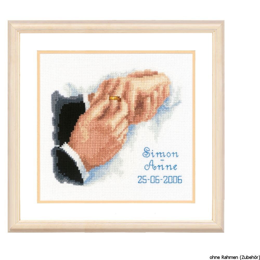 Vervaco Wed Rec with This Ring CountedCross Stitch Kit, Multi-Colour