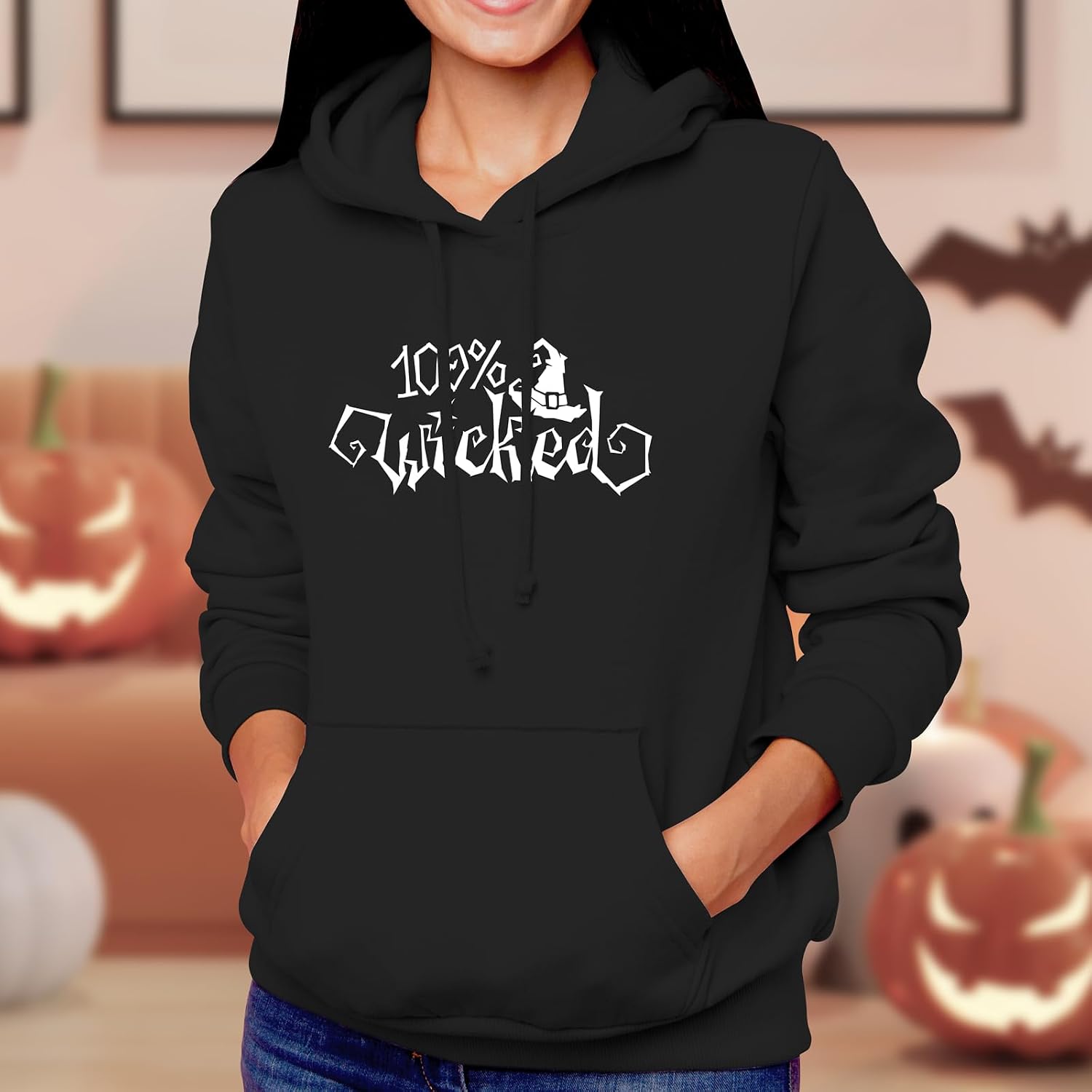 GotPrint 100 Wicked Halloween Hoodies, spooky season cool Halloween cozy sweatshirts For Women, Men Printed Pullover Hoodies