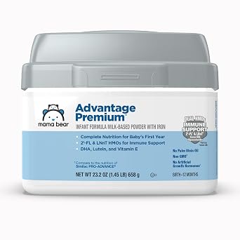 Amazon Brand - Mama Bear Advantage Premium Baby Formula Powder, 2-FL HMO, LNnT HMOs for Immune Support, Non-GMO, 23.2 oz, 1.45 pound Pack of 1