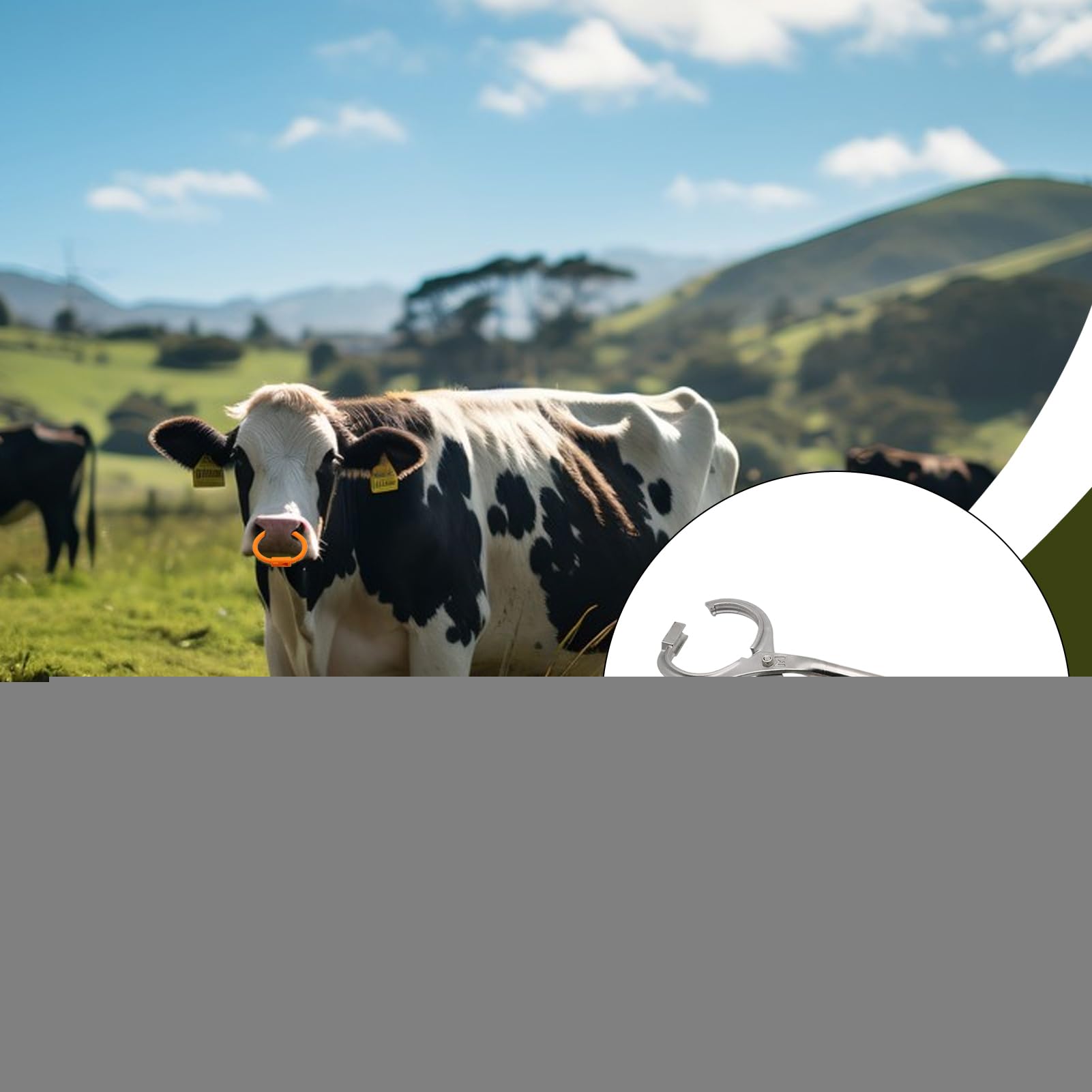 Pinze per naso per attrezzatura da bestiame | Pinze ergonomiche regolabili per manipolazione bovino