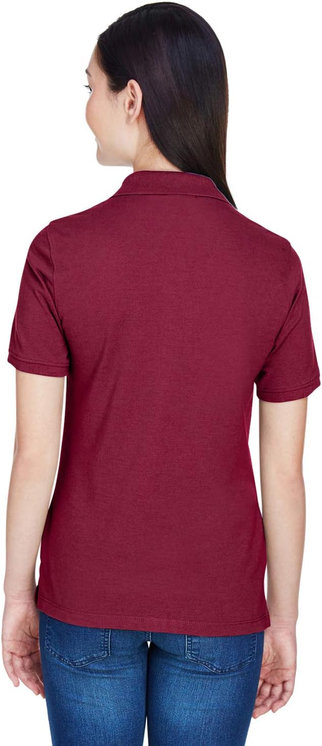 Harriton Ladies' 5.6 oz. Easy Blend™ Polo 2XL WINE - Image 2