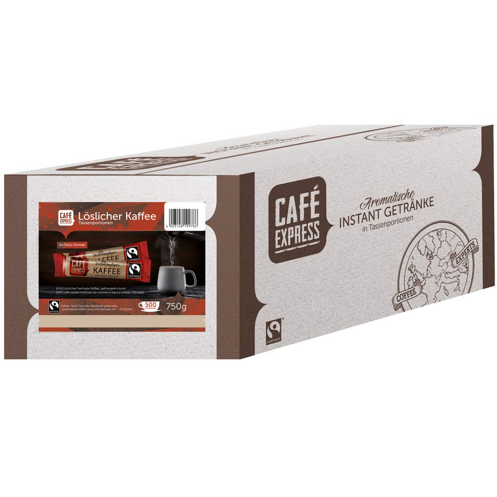 HELLMA - HELLMA CAF‚ Soluble CAF‚ Express, Stick individuel