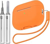 Vista 25 de Compatible con Airpods Pro 2 Case, Funda Protectora de Piel de Silicona Suave con Kit de Limpieza y Cordón Compatible para AirPod Pro de 2ª