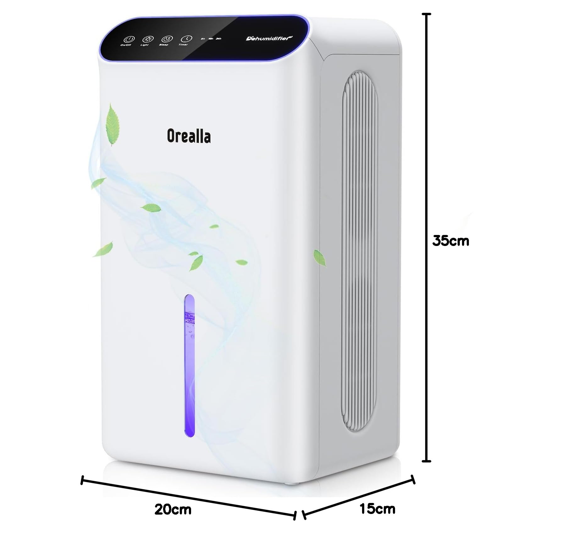 Deshumidificateur d Air 2.5L - Déshumidificateur d'air Electrique pour Maison avec Mode Nuit Silencieux 30 dB Minuterie, Deshumidificateur Anti Moisissure pour Salle de Bain Chambre Cave