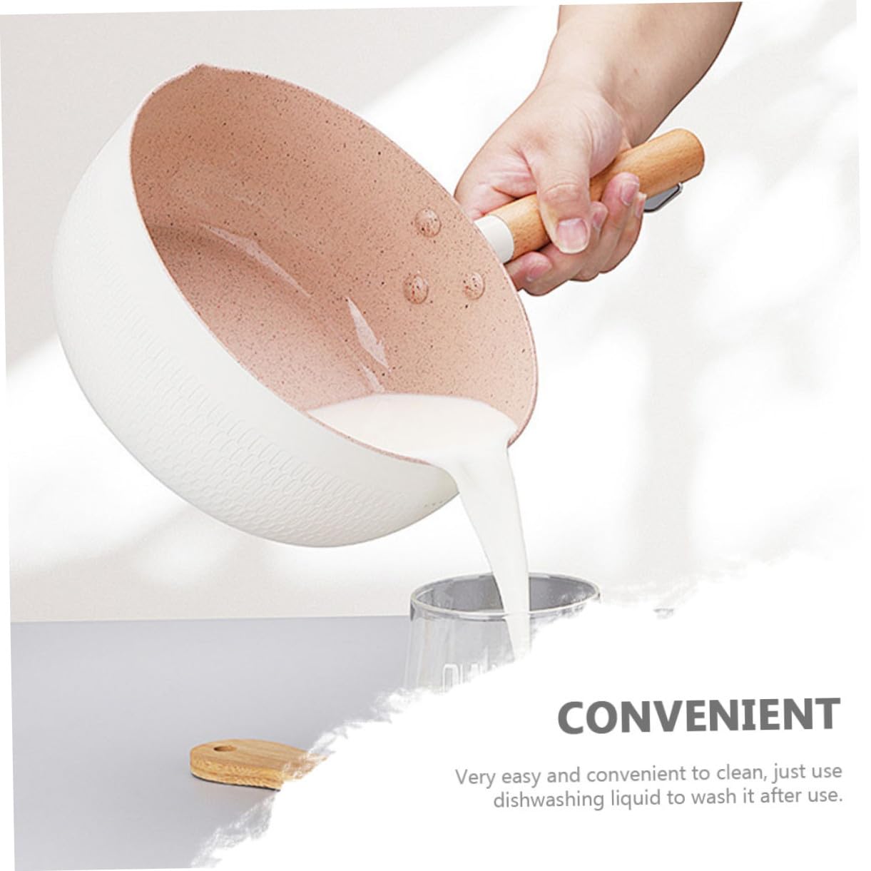 Olla Multifunción Antiadherente para Cocinar Leche y Alimentos Infantiles con Mango Ergonómico Diseño Prueba de Fugas para Sopas Salsas y Fideos Instantáneos Color