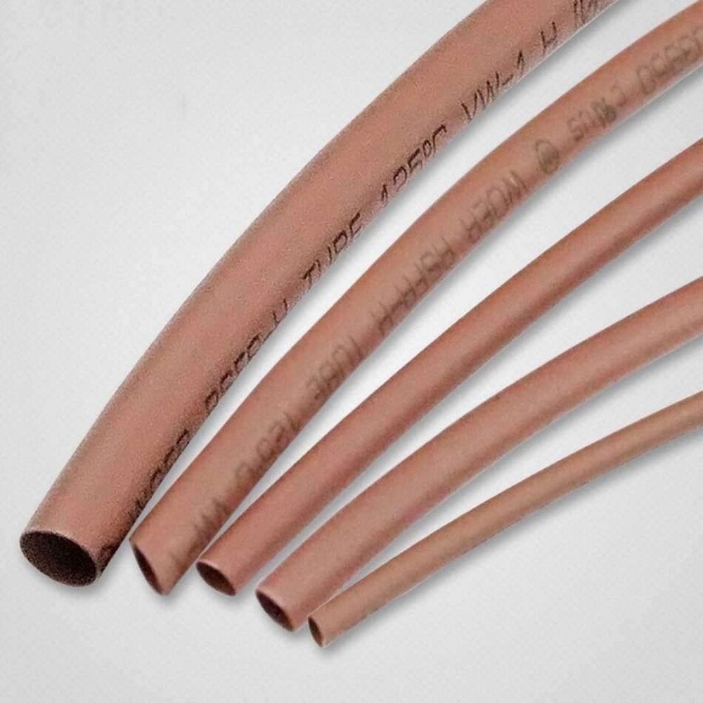 Brown 1 Meters Φ5mm Waterproof 21 Heat Shrink Tubing Electrical Tube Sleeving Cable