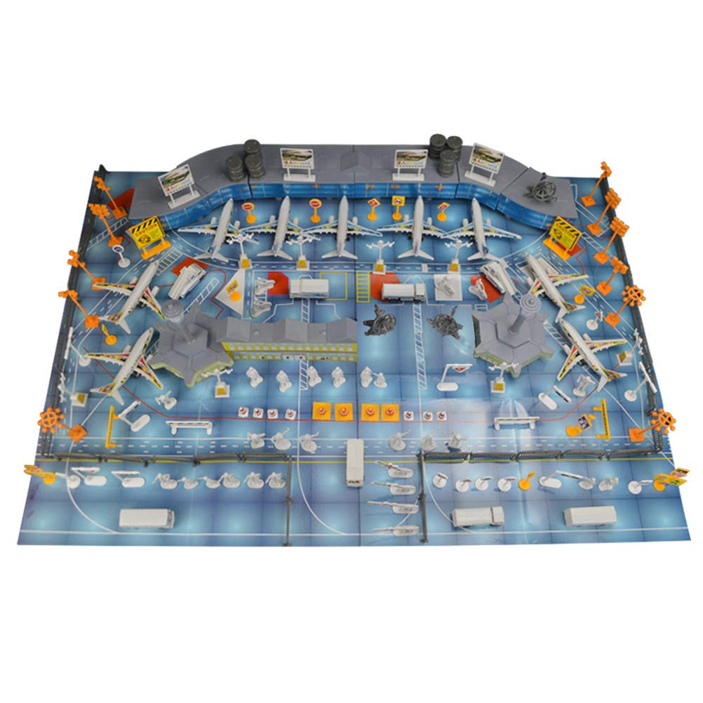 Set da Gioco Aeroporto Educativo per Ragazzo Ragazza in PVC con Aerei | Pvc, Scene di Simulazione Aeroplani, per Ragazzo Ragazza, Gioco Creativo e Interazione, Scenografia Aeroportuale