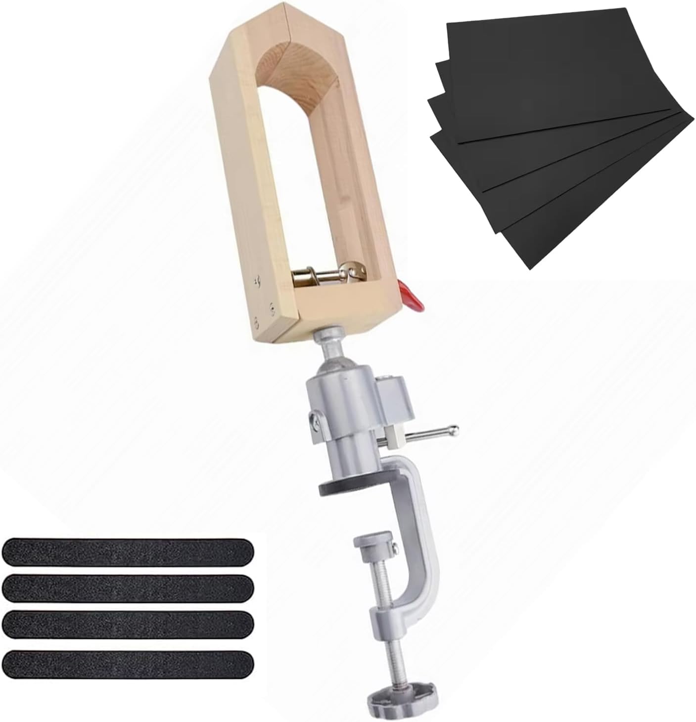 Universal Rotating Pony, Leather Working Tools, 360 Rotation Universal Rotatable Adjustment Leather Sewing Kit Table Desktop Stitching Pony Horse Clamp with Handle for DIY Hand Stitching