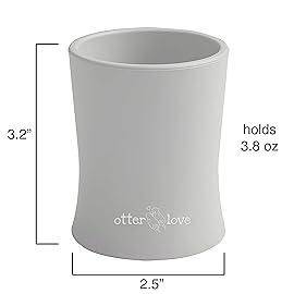 otterlove Silicone Baby & Toddler Training Cup - Pediatric OT Approved - 100% Platinum Pure LFGB Silicone - Unbreakable - Plastic Free - Tiny Cup Perfect for Baby Led Weaning (Sand)