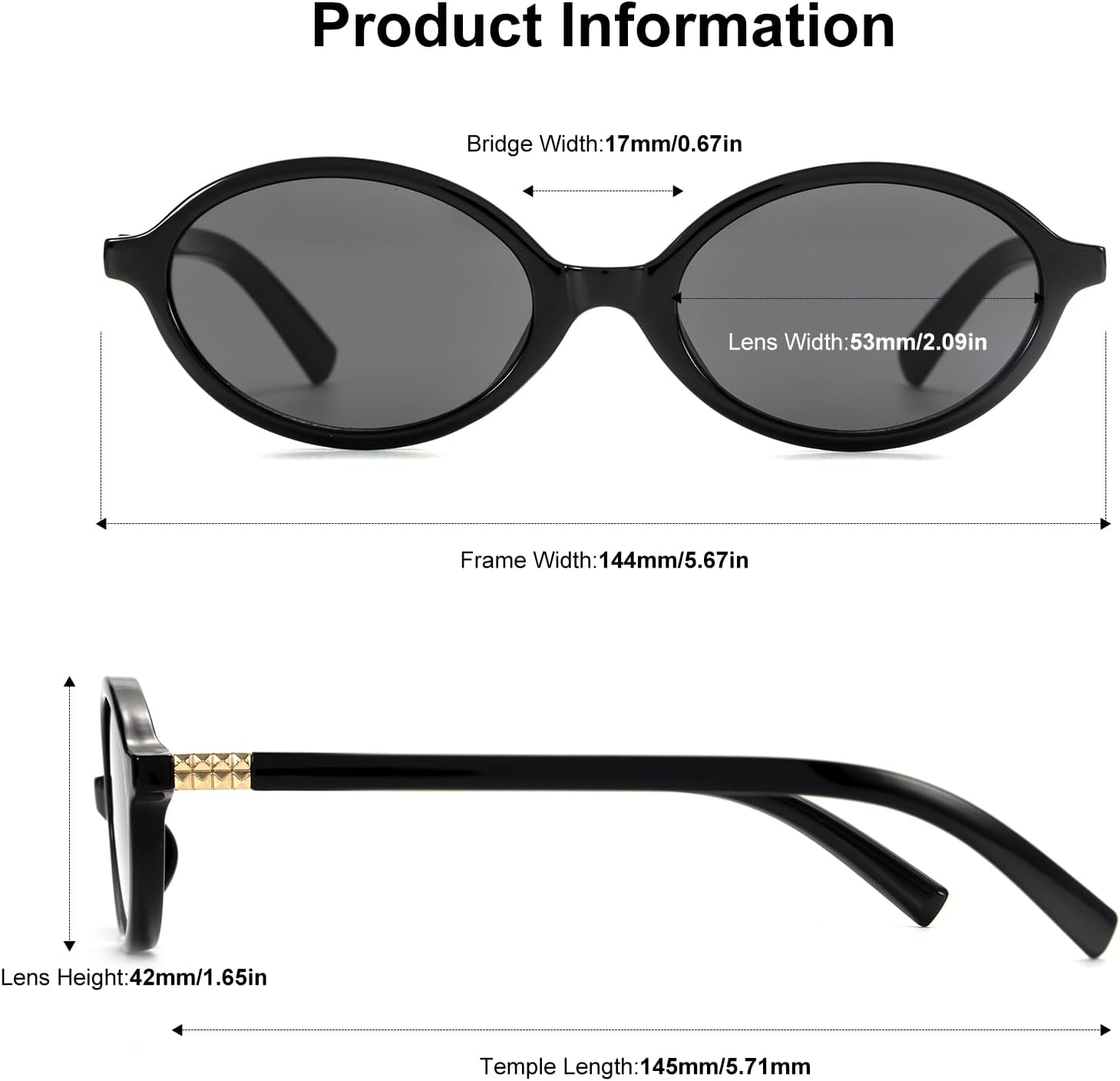 Retro Oval Sunglasses for Women Vintage 90s Y2K Trendy Designer Sun Glasses - Image 4