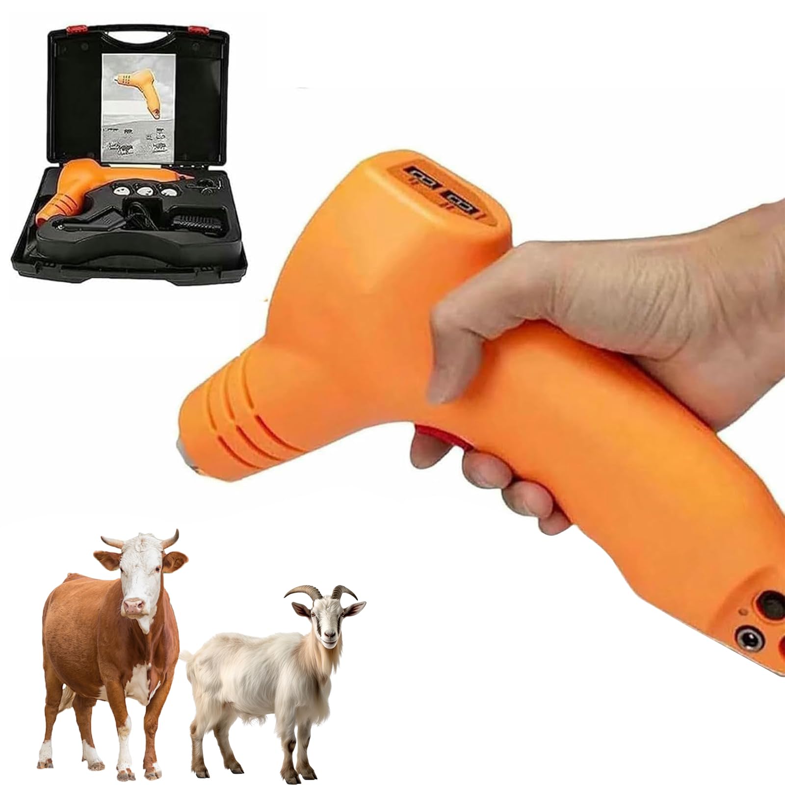 Dehorner elettrico per bestiame – Strumento portatile per la rimozione del corno senza sangue con riscaldamento rapido per uso agricolo