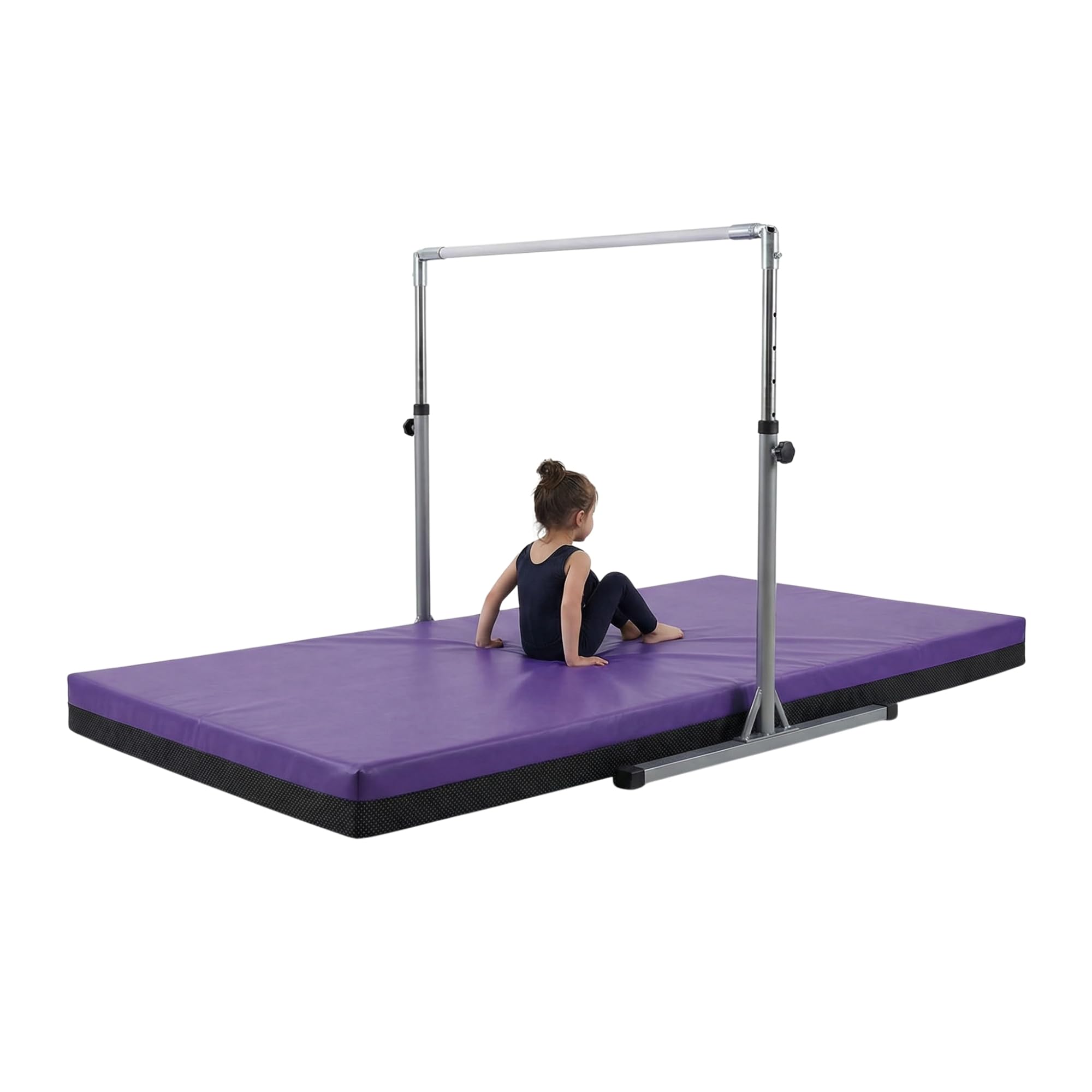 Non Slip Crash Mat For Gymnastics Bars Training Horizantel Bar Landing Crashing [120cm x 120cm x 8cm, Purple]