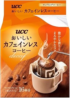 ‎お・い・し・いカフェインレス UCC おいしいカフェインレスコーヒー ワンドリップコーヒー 16杯分×6個