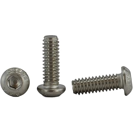 Stainless 1/4-20 x 3/4" (1/2" to 3" Available) Socket Button Head Cap Screws, Full Thread, Hex Drive, Stainless Steel 18-8, Coarse Thread (1/4-20 x 3/4)