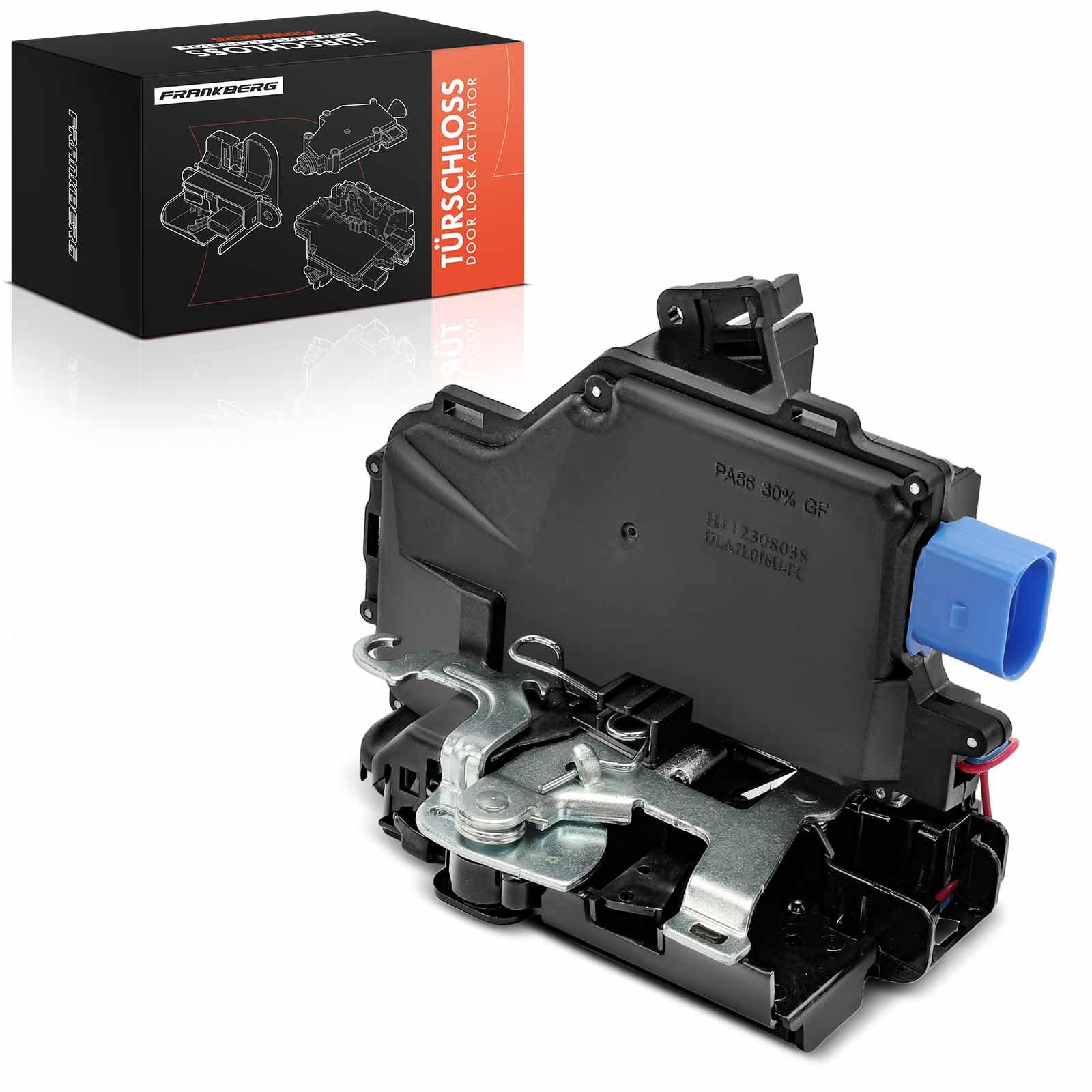 Frankberg Door Lock Actuator Rear Right Compatible with Toledo 5P2 Octavia 1Z3 1Z5 Golf 5M1 1K1 AJ5 J-e-t-t-a 1K2 162 T-o-u-a-r-e-g 7LA T-o-u-r-a-n 1T1 1T3 2002-2013 7L0839016D