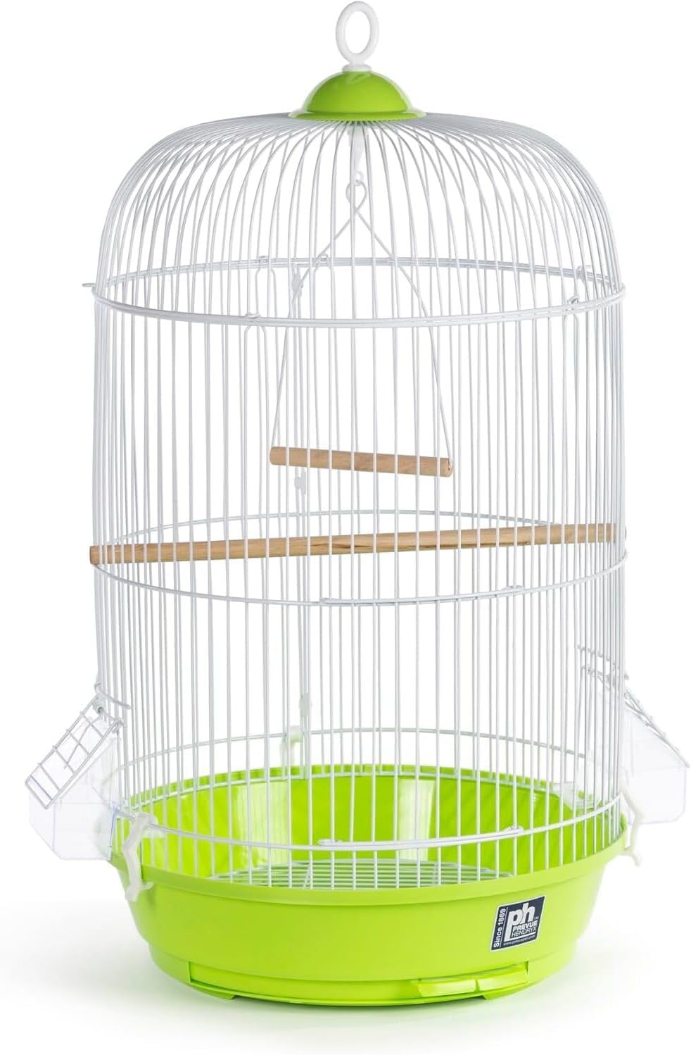 Elegant Escape Small Round Bird Cage with Graceful Design, Durable Metal Construction, Compact Size, and Comfortable Space Red