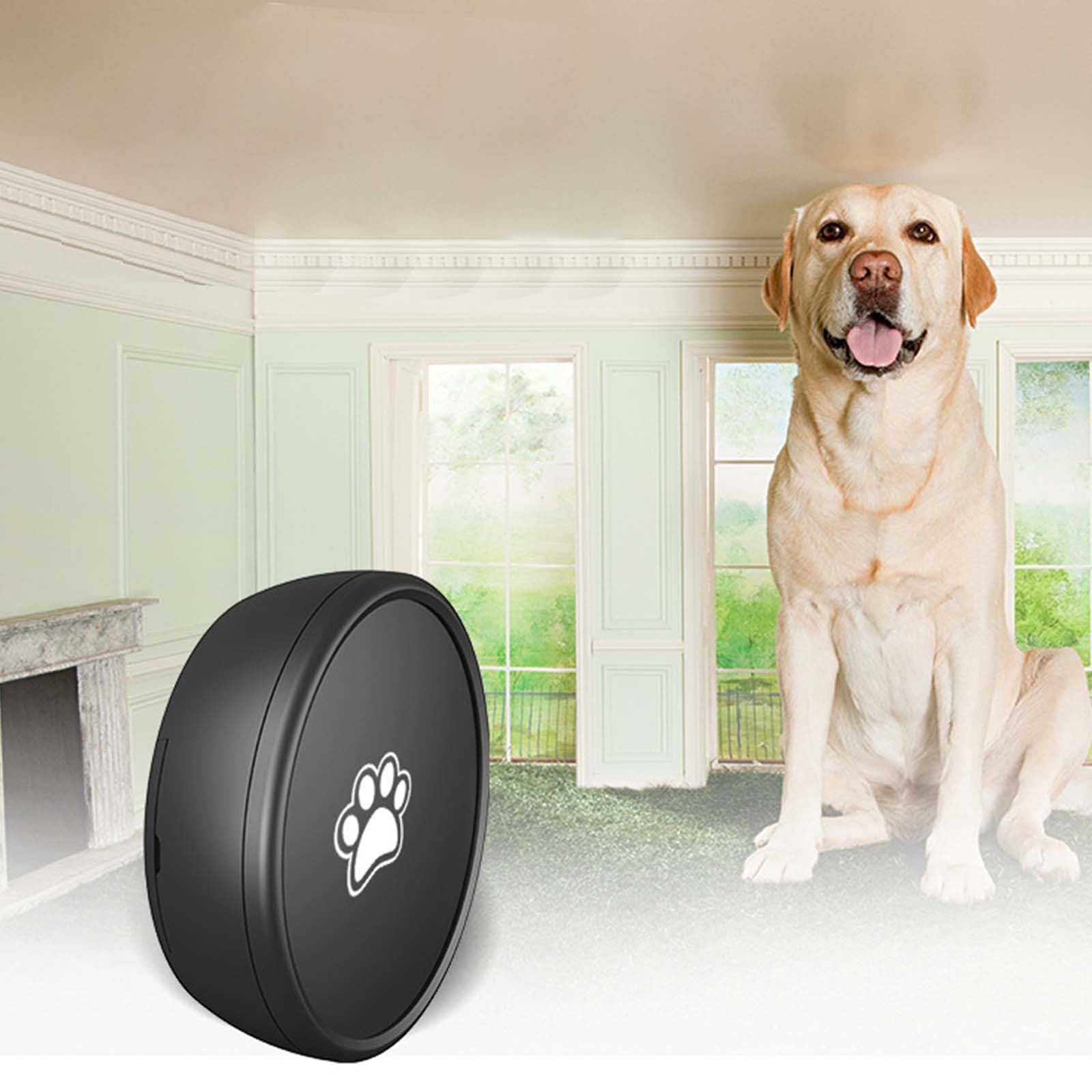 Generic Wireless Dog Doorbell Pet Supplies Training Remote Calling Device Print Self Generating Smart Home Hub (Black, 8.6cm)