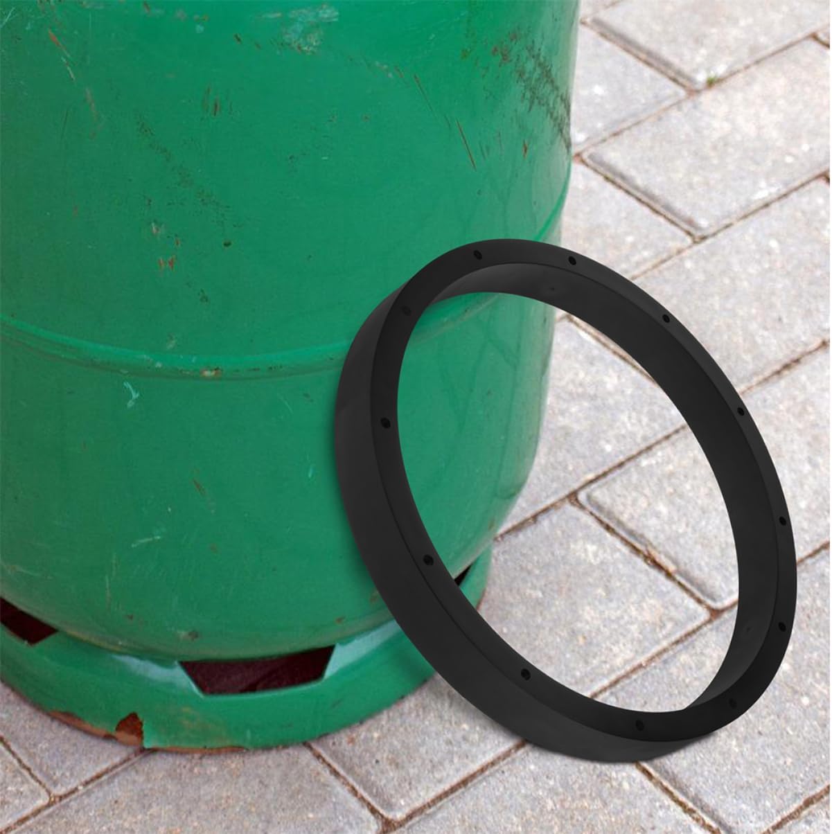 2pcs Nonslip Silicone Base for Propane Tanks Propane Holder for Lb Gas Cylinders Stable and Design for Rvs and Outdoor Use
