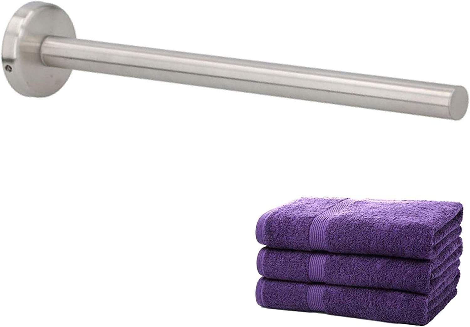 Smartweb Towel Holder Stainless Steel Telescopic Rod Wall Mounted