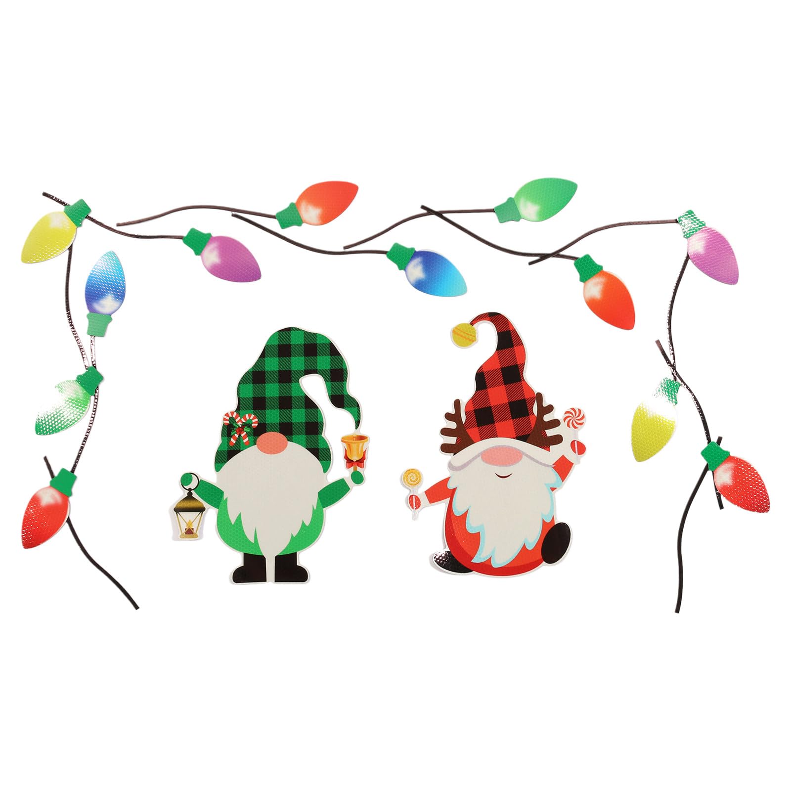 carotoe 26pcs Christmas Reflective Car Magnets Set Christmas Decorations Magnet Decor Light Bulb Stickers for Refrigerator Bulb Magnets