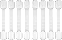 Define Essentials Child Safety Cabinet Locks 8-Pack - No Drill 3M Adhesive, Multi-Purpose for Cabinets, Drawers, Ovens, Toilets