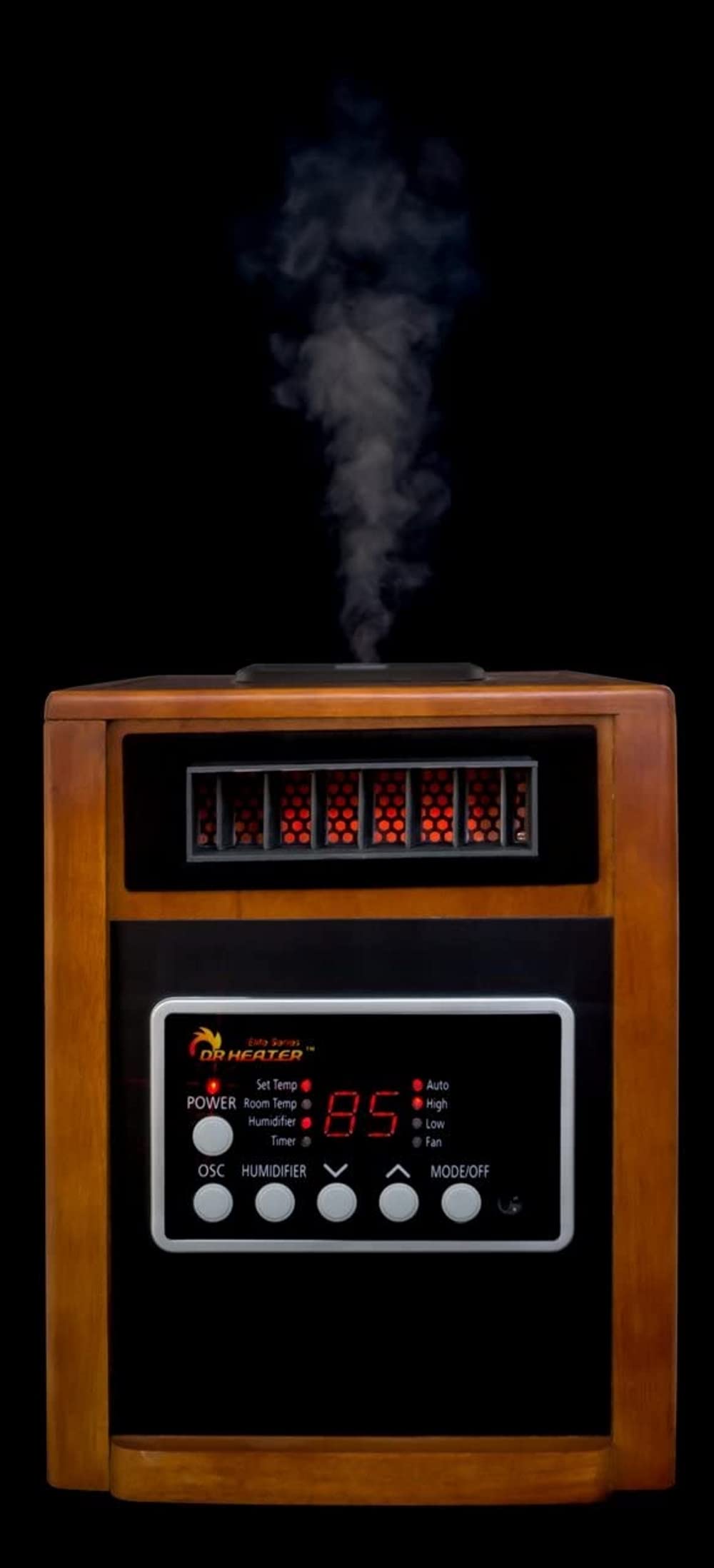 Amazon.com: Dr Infrared Heater DR998, 1500W, Advanced Dual Heating System  with Humidifier and Oscillation Fan and Remote Control, Cherry : Home u0026  Kitchen