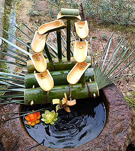 Artisanat en bambou pour fontaine de jardin contre le stress urbain