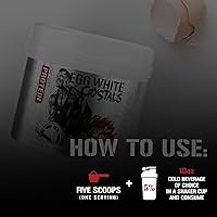 Vista 4 de Rich Piana 5% Nutrition - Cristales de clara de huevo Proteína en polvo de clara de huevo 100% pura 0.71 oz de proteína Se mezcla y almacena