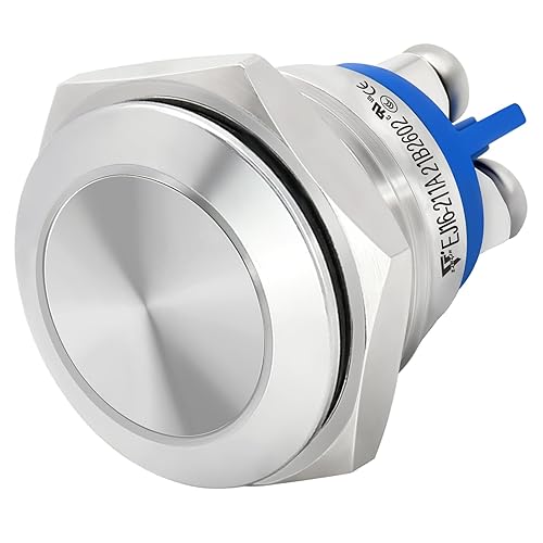 Miniatura 8 de ZJWZJ - Interruptor de botón momentáneo de 0.630 in, certificación UL, resistente al agua, IP67, 0.63 pulgadas, tapa de cabeza alta, 3A, 5V, 12V,