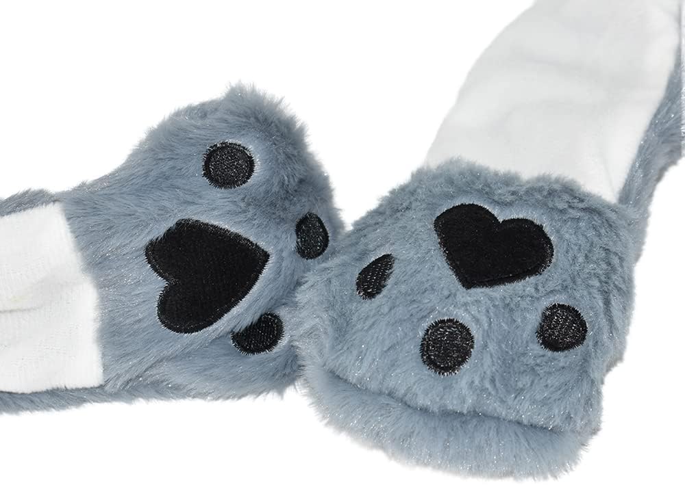 Kids Adults Plush Hat Ear Moving Ear Flap Hat with Paw - Image 7