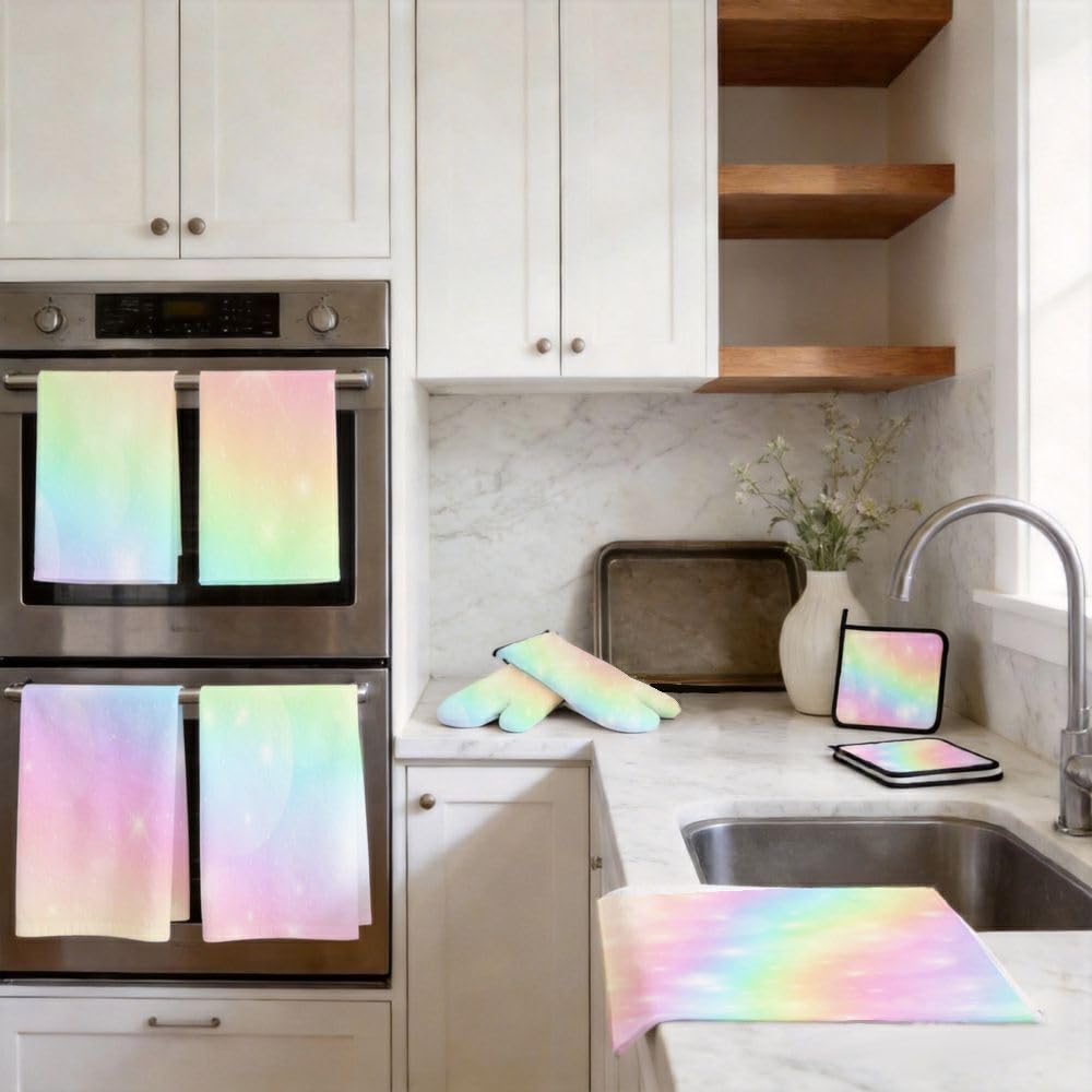 9PCS Dreamy Pastel Background1 Cucina Decor e Accessori Set