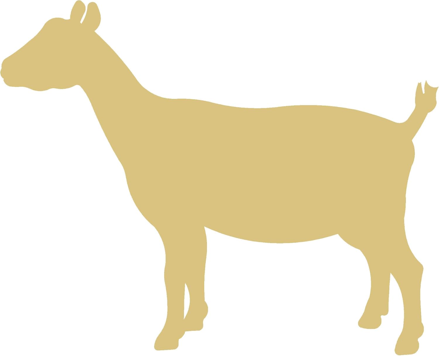 Goat Cutout Unfinished Wood Goat Farm Theme Kids Nursery Home Decor Door Hanger MDF Shape Canvas Style 6 (12)